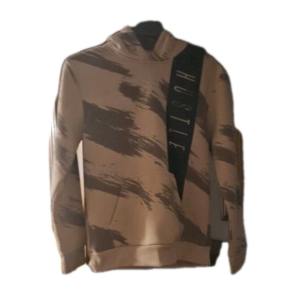 Seven Souls Hustle Hoodie Youth Size XL 18 Beige And Black